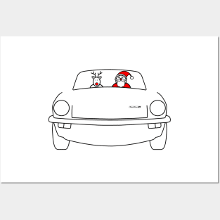 Triumph Spitfire classic British sports car Christmas special edition Posters and Art